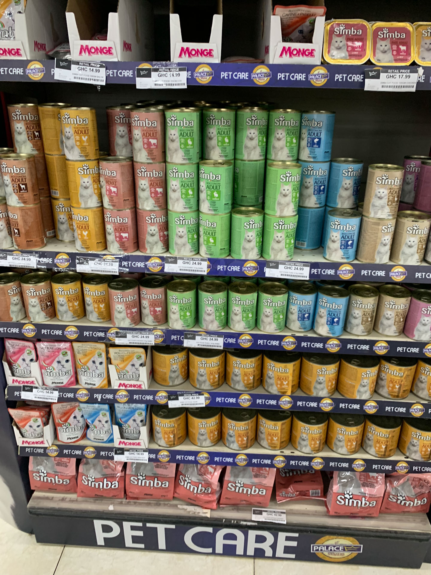 cat food and accessories